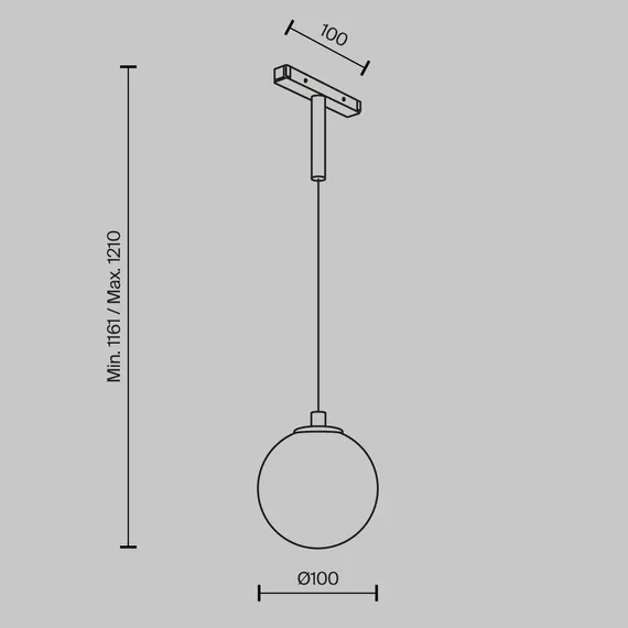 Трековый подвесной светильник Луна / Luna Basity 3000K/6000K 5Вт 360° Technical tr178-1-5wtw-b