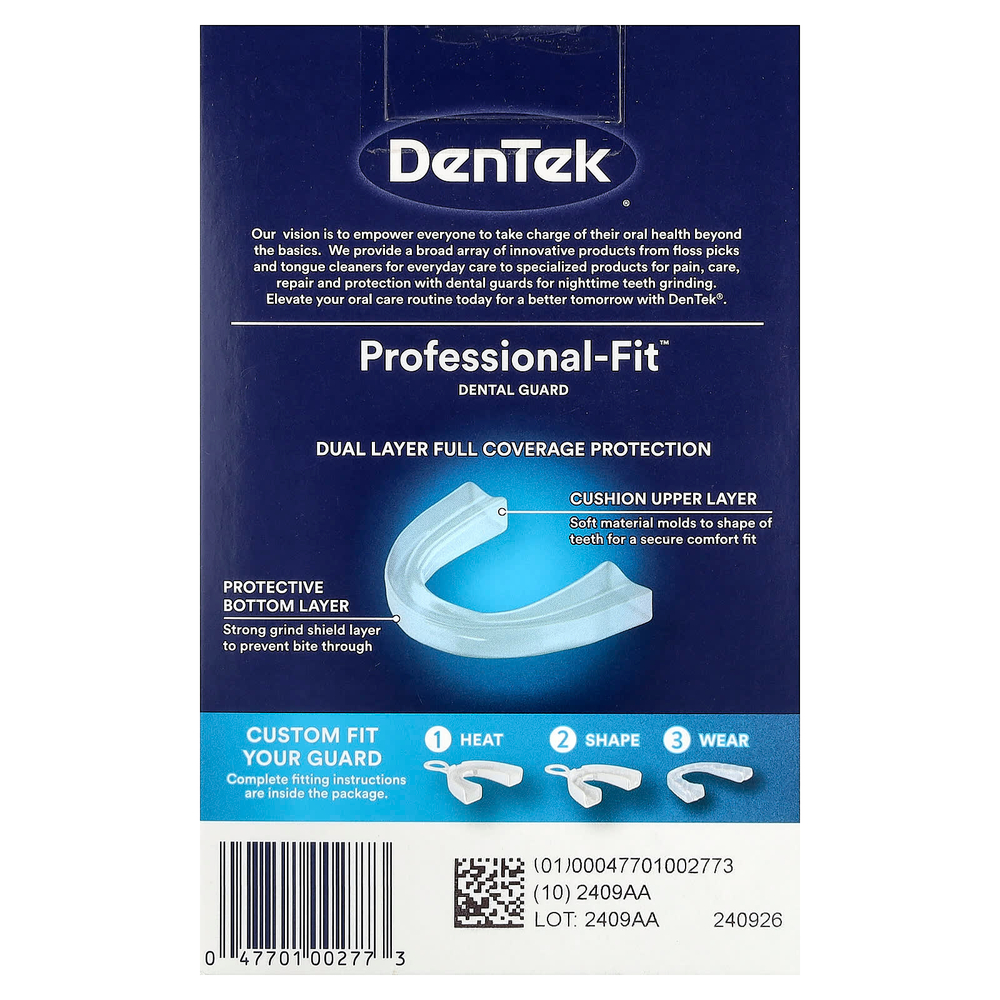 DenTek, Professional-Fit™, защитная пленка, 1 шт., 1 футляр для хранения и 1 защитная пленка