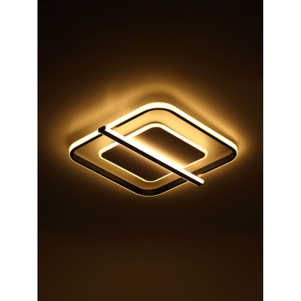 Светильник потолочный светодиодный ЭРА Модерн Franco CLL-1-107W 3K-6K RC BK с ДУ черный