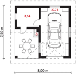 Гараж с террасой
