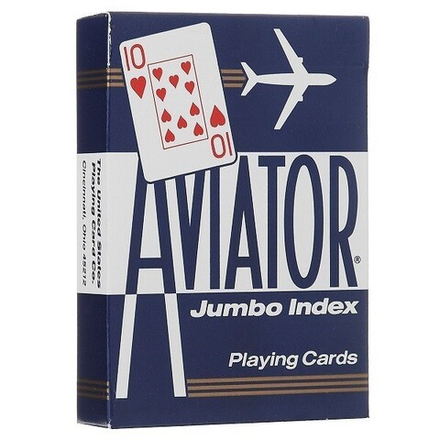 Игральные карты Aviator Jumbo Index (синие)