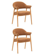 Стул обеденный Tavu с деревянными ножками терракотовый 2 шт.