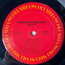Винтажная виниловая пластинка LP Barbra Streisand, Barry Gibb, Guilty (USA 1980)