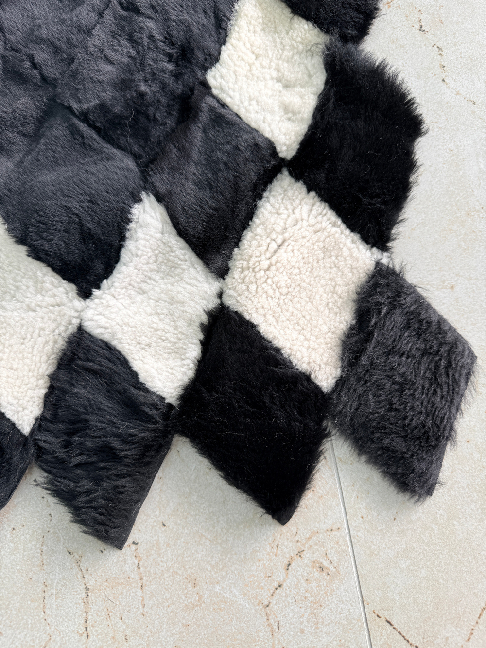 Покрывало меховое ковер из шкуры овчины