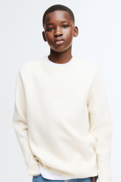 H&M Тонкий вязаный свитер, светло-бежевый