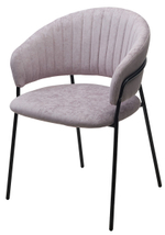 Стул М-City DISAUR Гемма, Rain 10 Lavanda, Велюр, Черный каркас