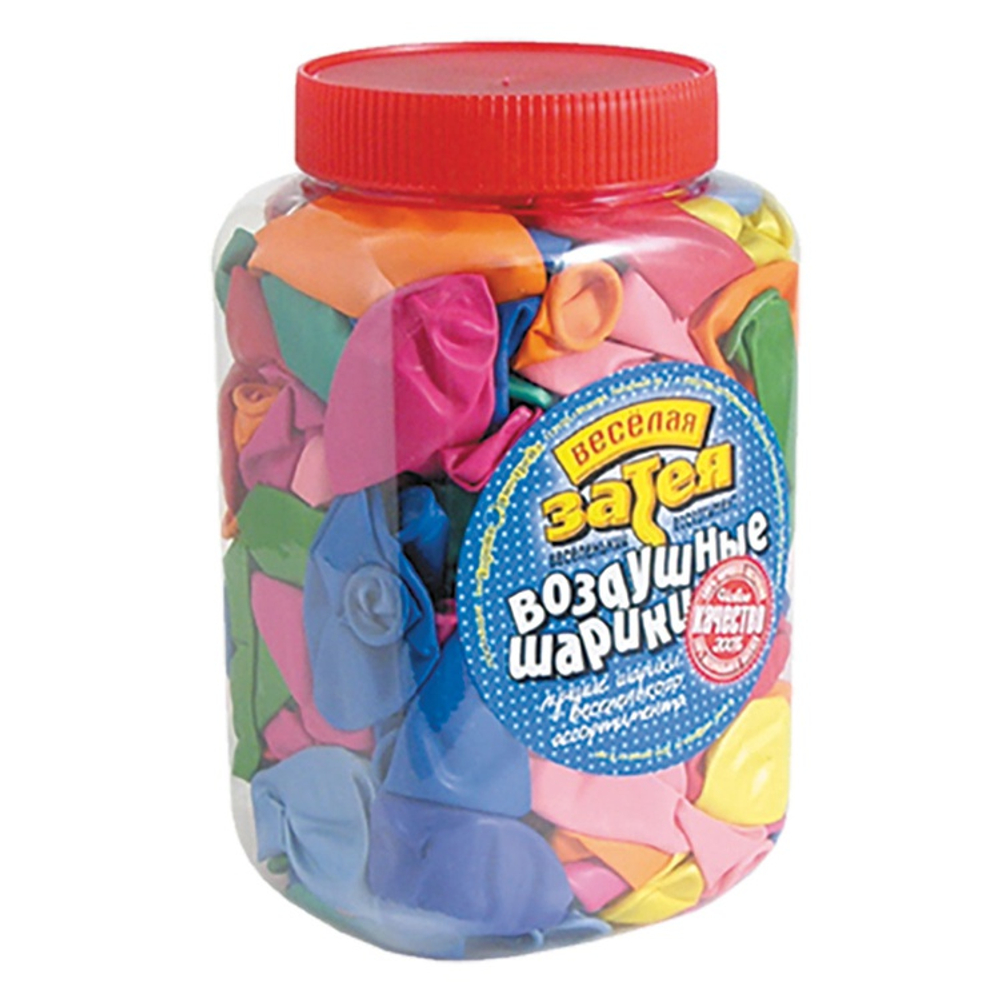 Шар латексный В банке Набор 200 шт 25 см (Ассорти)