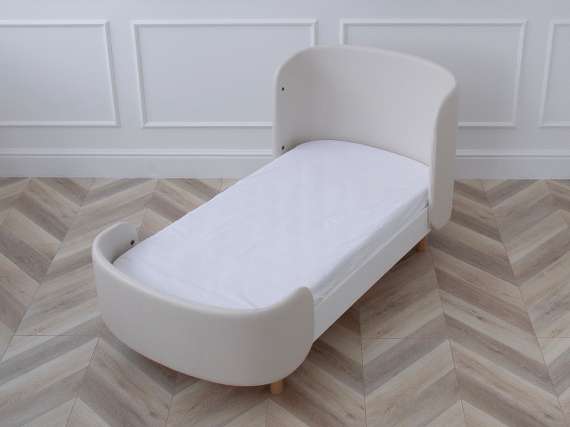 Кроватка-трансформер KIDI Soft (молочный, экокожа)