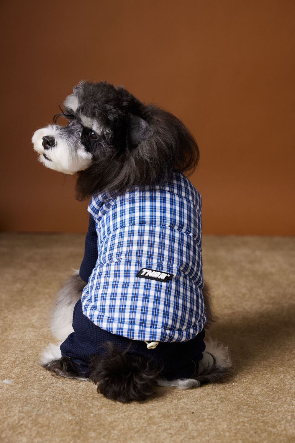 Жилетка пуховая для собак Клетка