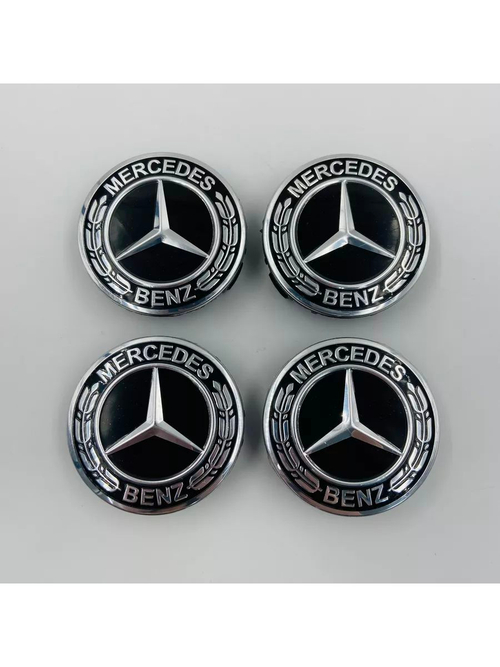 Колпачки на литые диски с эмблемой Mercedes-Benz 75 мм 4 шт
