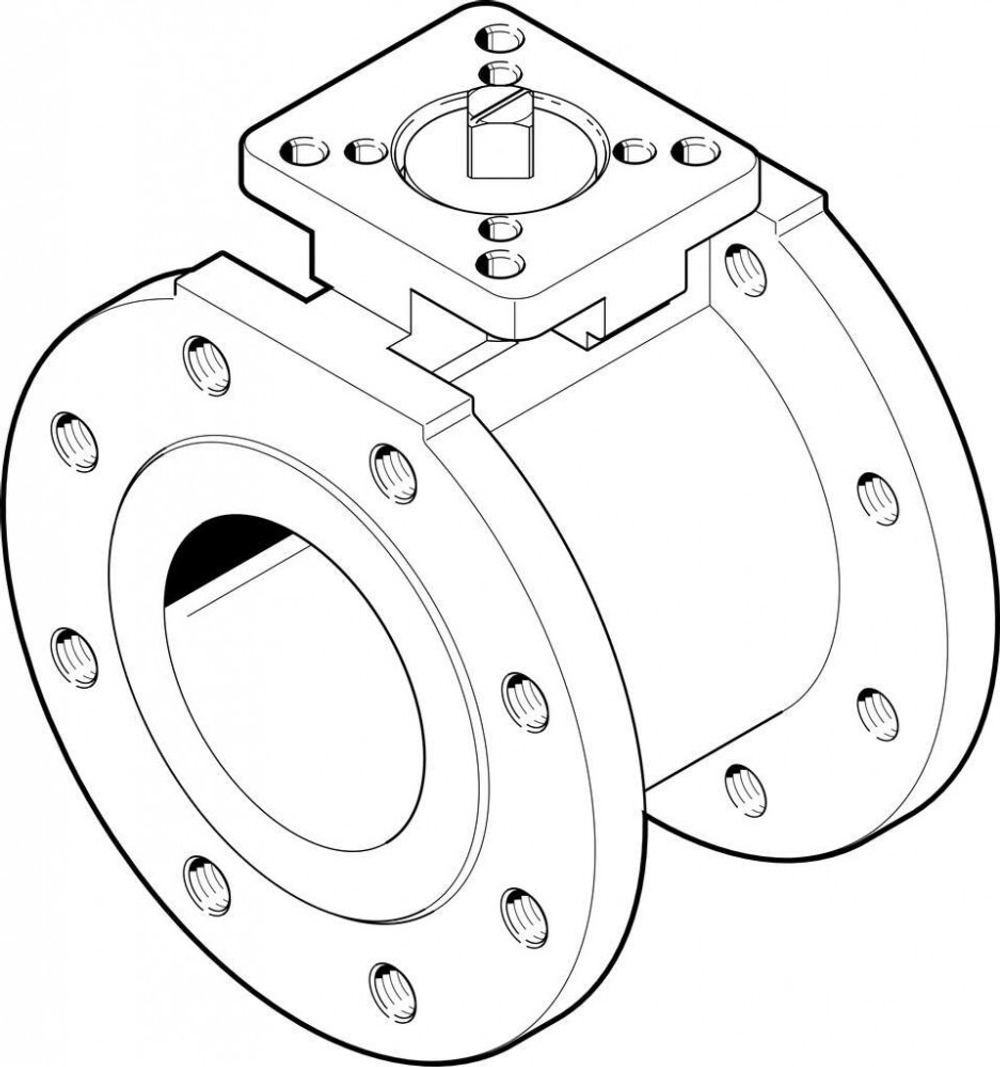 Шаровой кран Festo VZBC-100-FF-16-22-F0710-V4V4T Ру16 Ду100 (PN16 DN100)