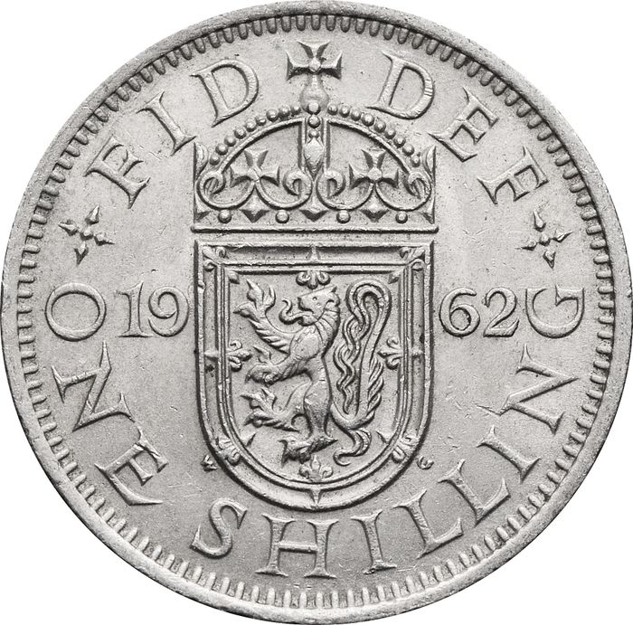 1 шиллинг 1962 Великобритания (Шотландский герб)