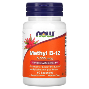 Now Foods Methyl B-12 5000 mcg 60 Lozenges, Витамин B12