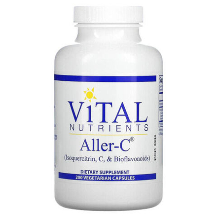 Витамин C Vital Nutrients, Aller-C, 200 вегетарианских капсул