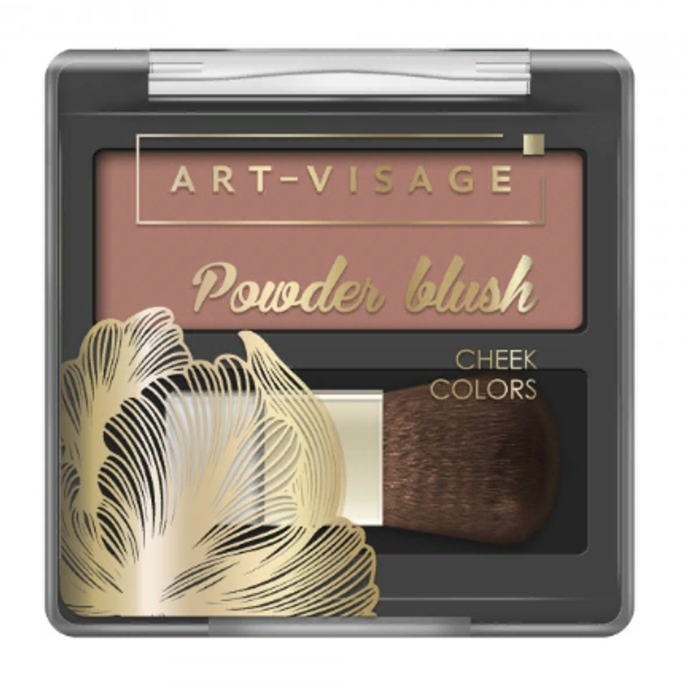 Art-Visage Румяна компактные Powder Blush, с кистью, тон №303, Cacao, 3,8 гр