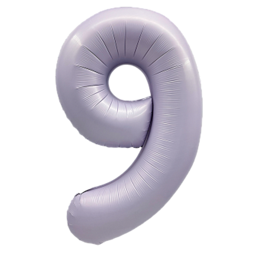 К Цифра 9 Сиреневый Сатин 40''/102 см.