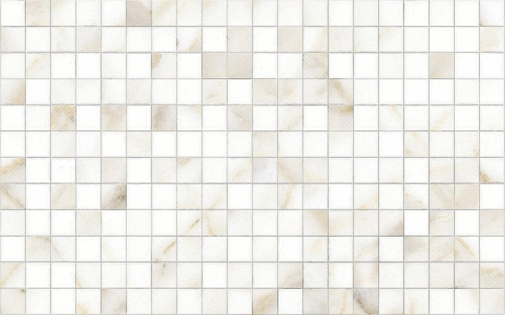 Плитка облицовочная Calacatta Gold белый 40*25 02 мозаика 10100001118
