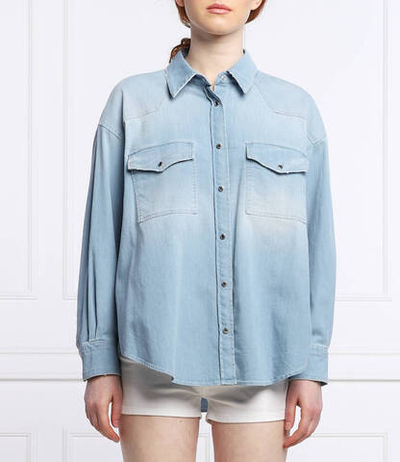 рубашка DONDUP - made in Italy - голубой(DC233 DS0259D BE2)