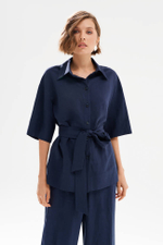 23524 Блузка женская (темно-синий)