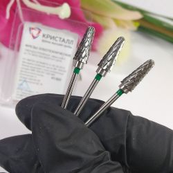 Кристалл Твердосплавная фреза Конус d6мм зеленый