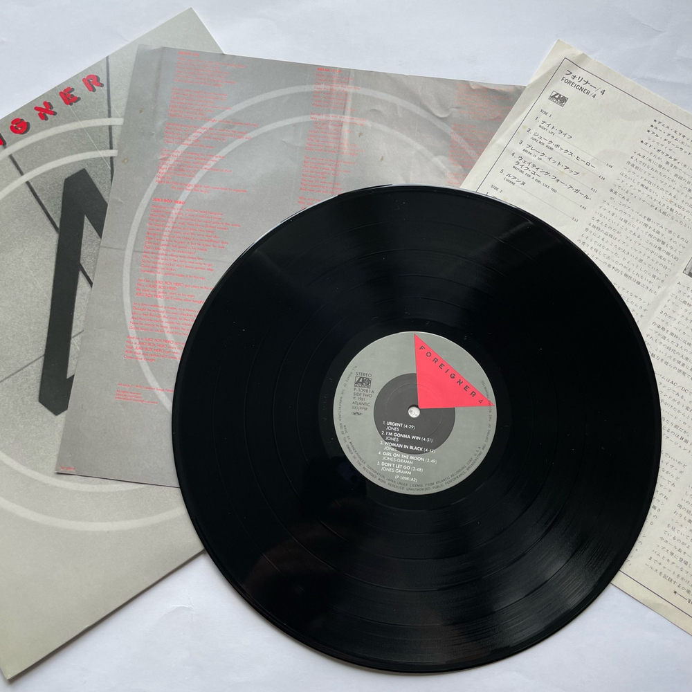 Винтажная виниловая пластинка LP Foreigner 4 (Япония 1981) (Без Оби) Girl On The Moon