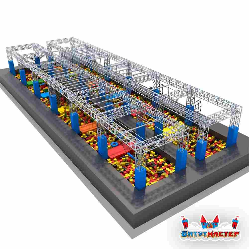 Детский ниндзя парк «Маленькие ниндзя», 22×8×3 м