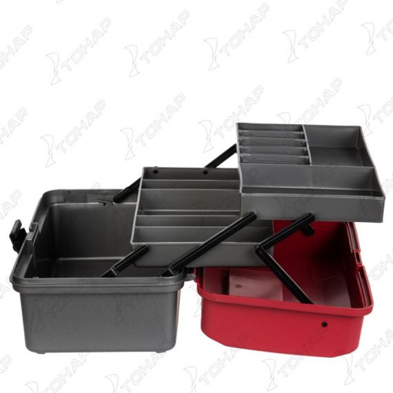 Ящик рыболова Helios двухполочный красный