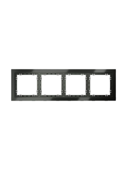 Рамка 4-м S70 стеклян. титан Voltum VLS110406
