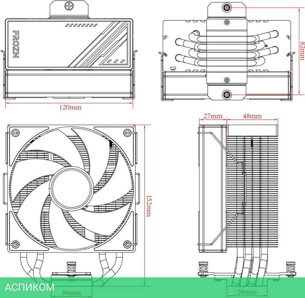 Кулер для процессора ID-Cooling FROZN A410 ARGB
