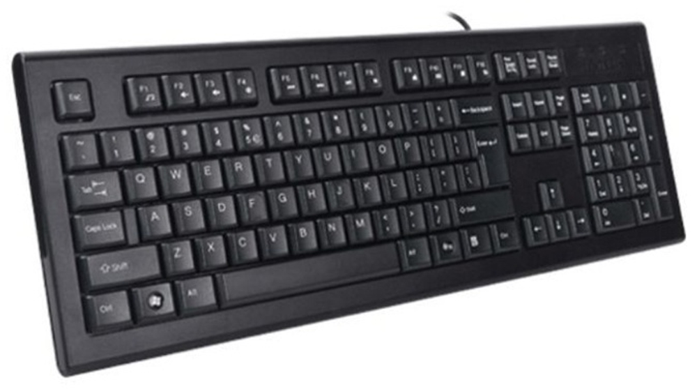ПРОВОДНАЯ КЛАССИЧЕСКАЯ МЕМБРАННАЯ КЛАВИАТУРА A4TECH KR-85USB-2M 105 КЛАВИШ 200СМ FN 12 ЧЕРНЫЙ