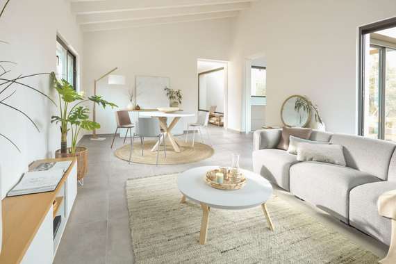 Круглое зеркало Alum из массива минди 80 см