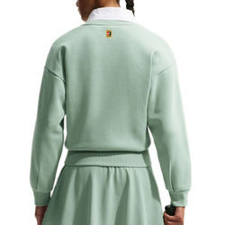Женская теннисная куртка Nike Court Collection Crew-Neck Tennis - steam/barely green navy