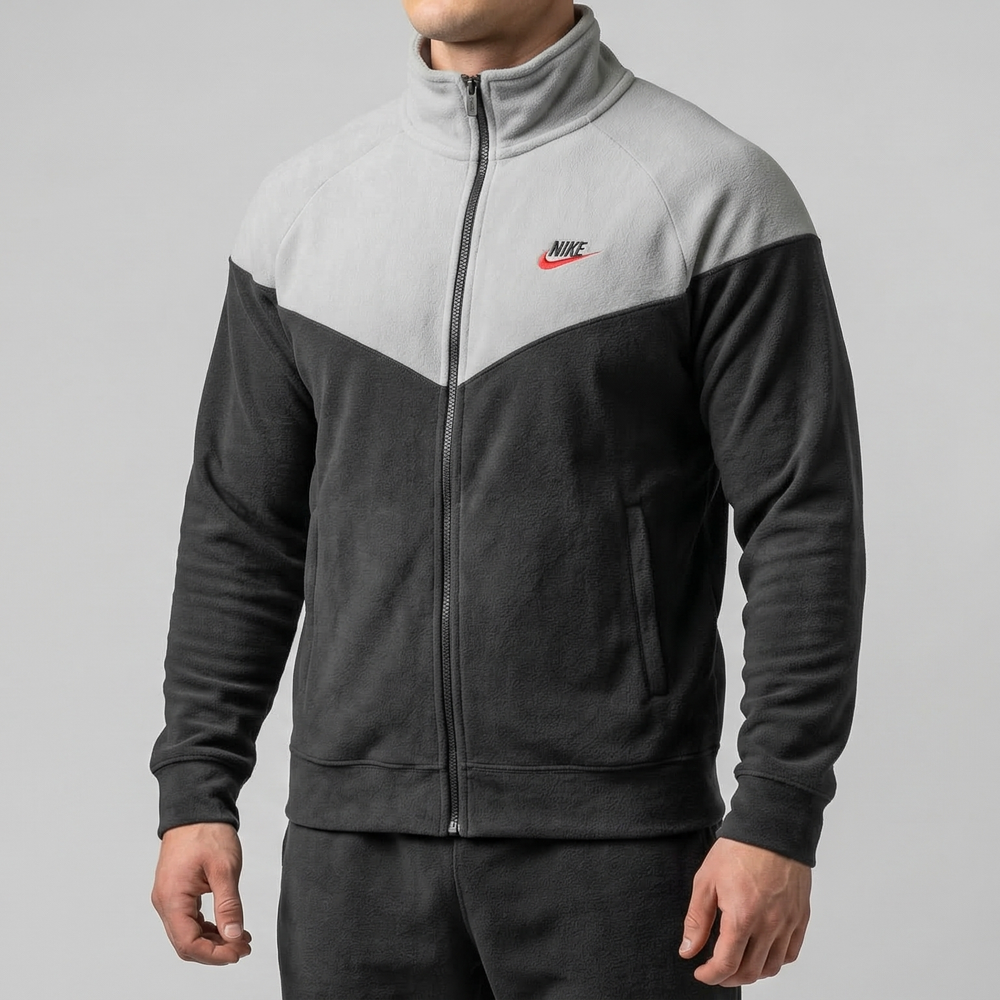 Худи Zip Nike #6 • Черно-серый