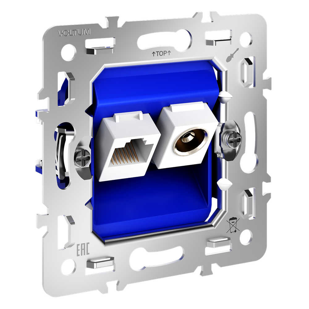 Механизм розетки TV+RJ45 кат. 6, S70