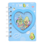 Блокнот детский Basir, формат А7, серия "Авокадо", с фигурным декором, переплет 7БЦ, 12*8.5 см, 60 листов, 4 цвета ассорти