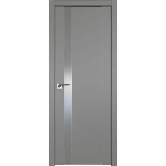 Фото межкомнатной двери экошпон Profil Doors 62U грей стекло серебро матлак