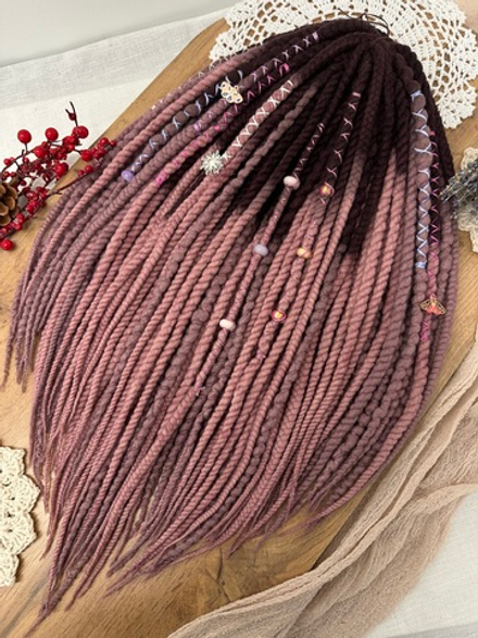 Фактурные войлочные дреды + косы из войлока