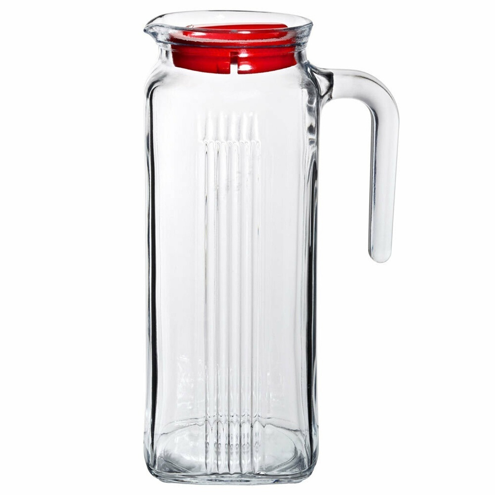 Графин 1,3л "Frigo" с красной крышкой, без коробки