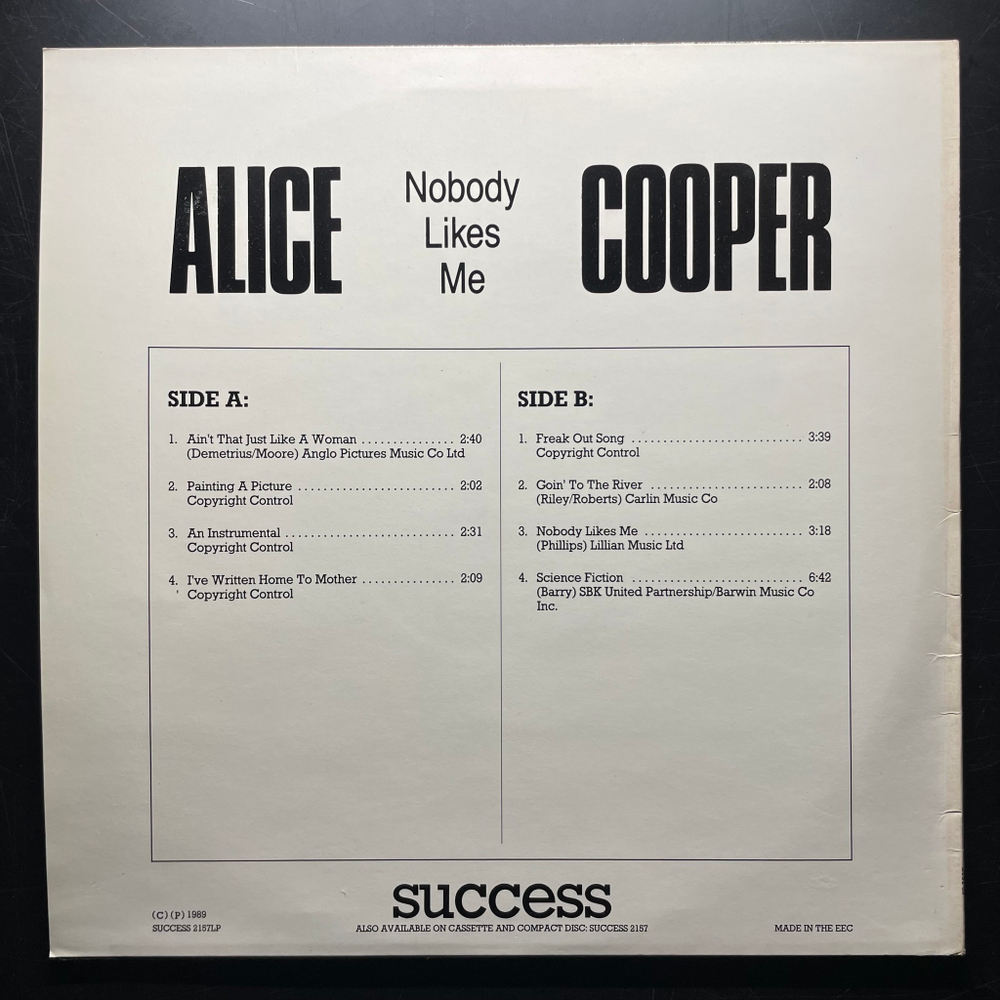 Alice Cooper- Nobody Likes Me (Европа 1989г.)