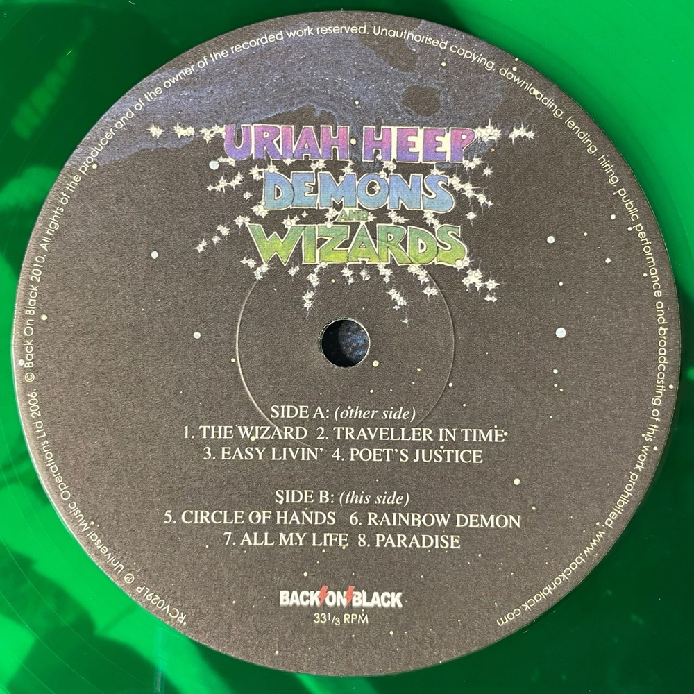 Винтажная виниловая пластинка LP Uriah Heep Demons And Wizards (UK 2010) (Green Vinyl)