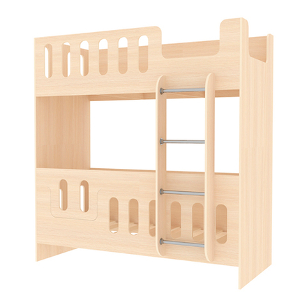 Двухъярусная кровать КарИВи cо сплошным бортом ДС-26 80x180  Дуб Молочный