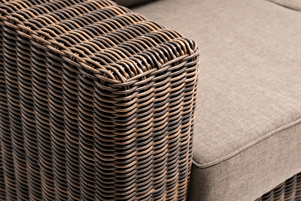 "Боно" диван из искусственного ротанга трехместный, цвет коричневый