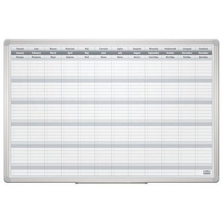 Доска-планинг НА ГОД магнитно-маркерная 60x90 см, алюминиевая рамка, 2х3 OFFICE, (Польша), TP005