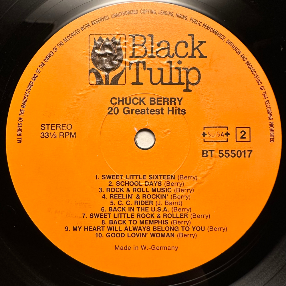 Chuck Berry- 20 Greatest Hits (Европа 1983г.)