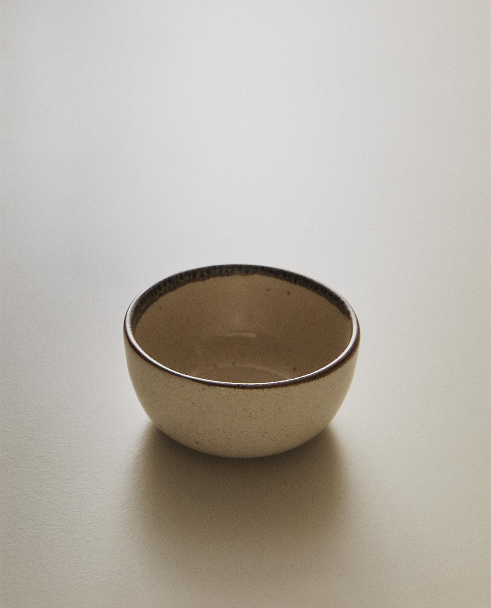 Zara Home миска из каменной керамики, цвет бежевый, 8.8 см