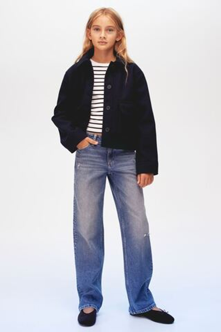 H&M Куртка-рубашка из фетра, темно-синий