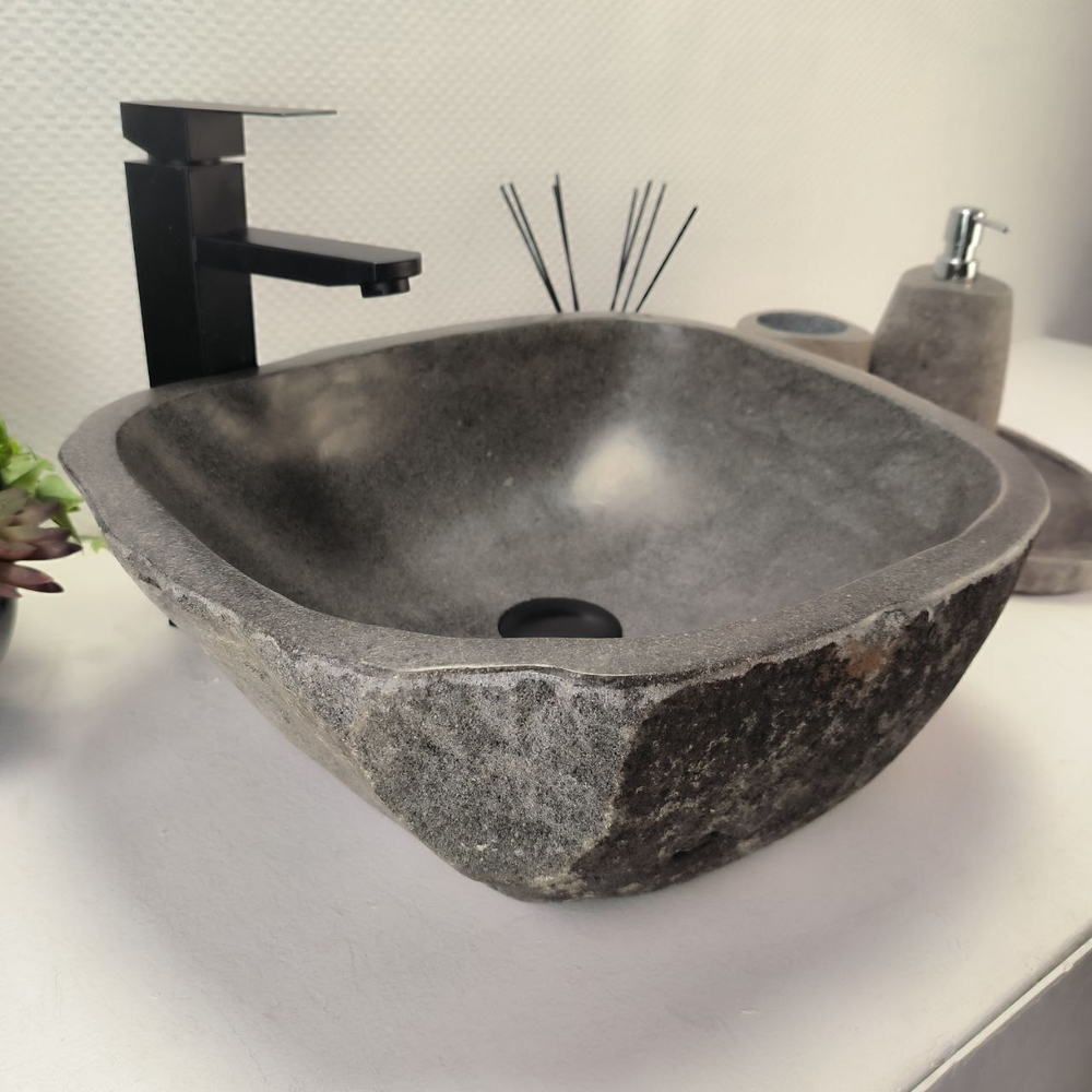 Раковина из речного камня RS62810 (43*38*16) 55