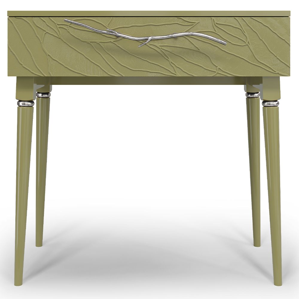 Консоль Арт Колор leaves Классик Сильвер Зеленая олива