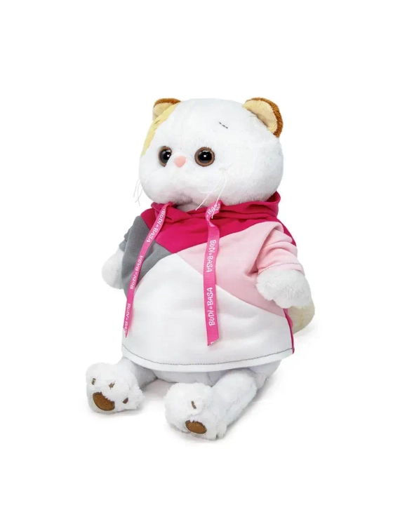 Мягкая игрушка Кошечка Ли Ли в разноцветной толстовке 27 см