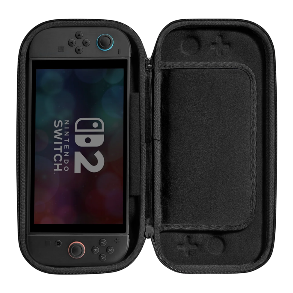 Тканевый чехол tomtoc FancyCase-G05 Slim Case Classic для Nintendo Switch 2 Водостойкий укреплённый гибридный чехол с ремешком-ручкой и застёжками-молниями YKK. Вмещает до двенадцати картриджей с играми